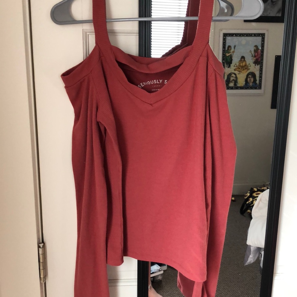 Off the should shirt